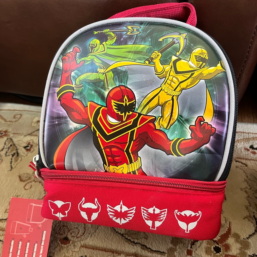 Disney Store Power Rangers Mystic Force Soft Lunch Box Tote Attachable